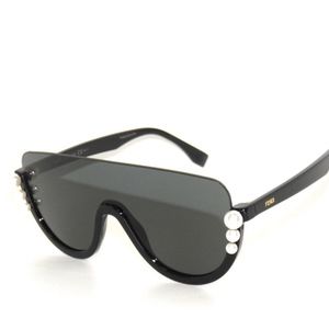 Fendi Black Sunglasses with Pearl Accents
